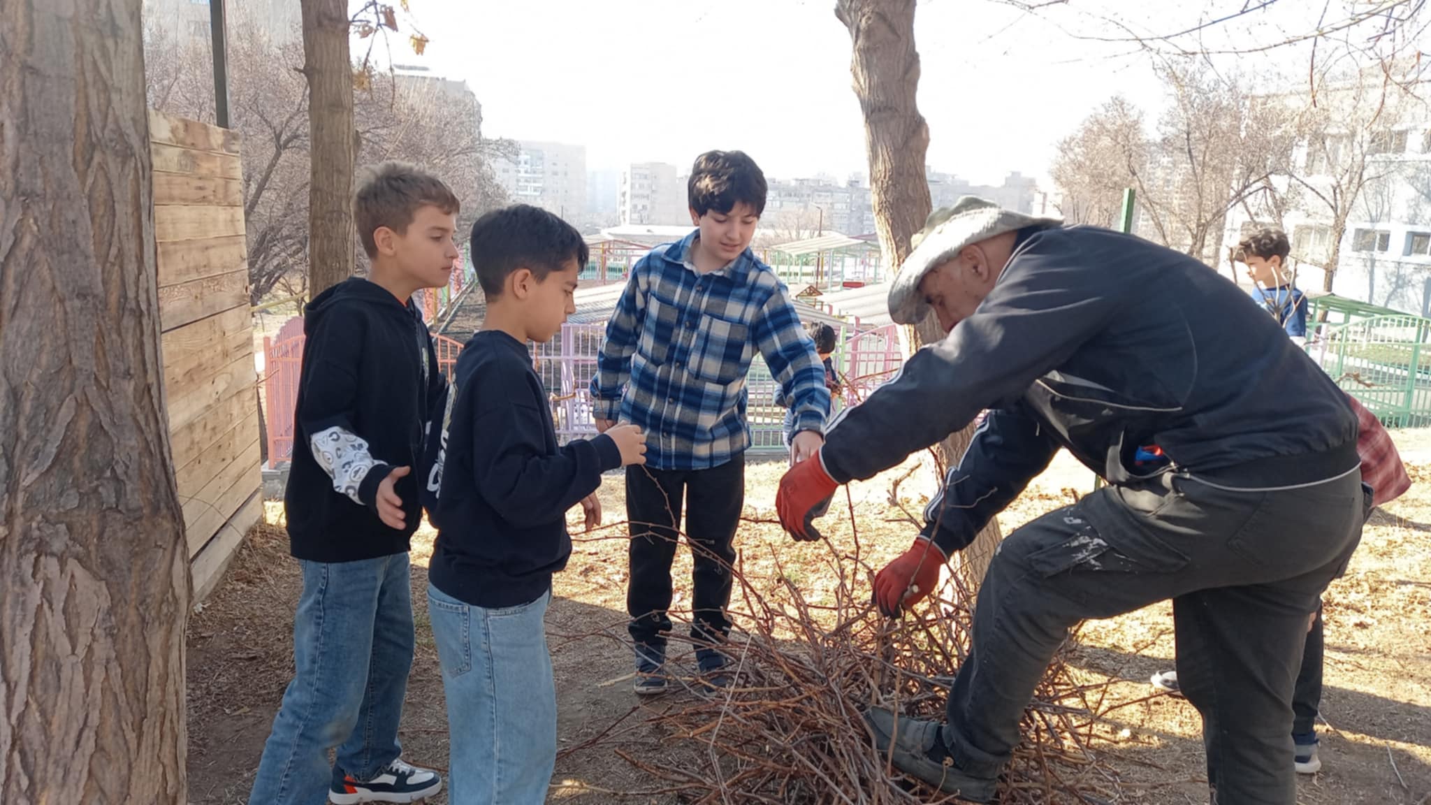 Էտած ճյուղերի կապում