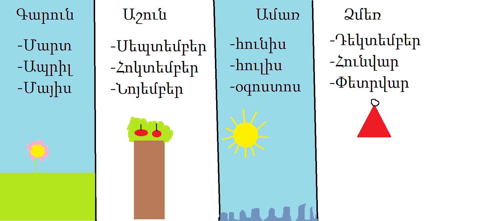 Ամիսներ և չորս եղանակ