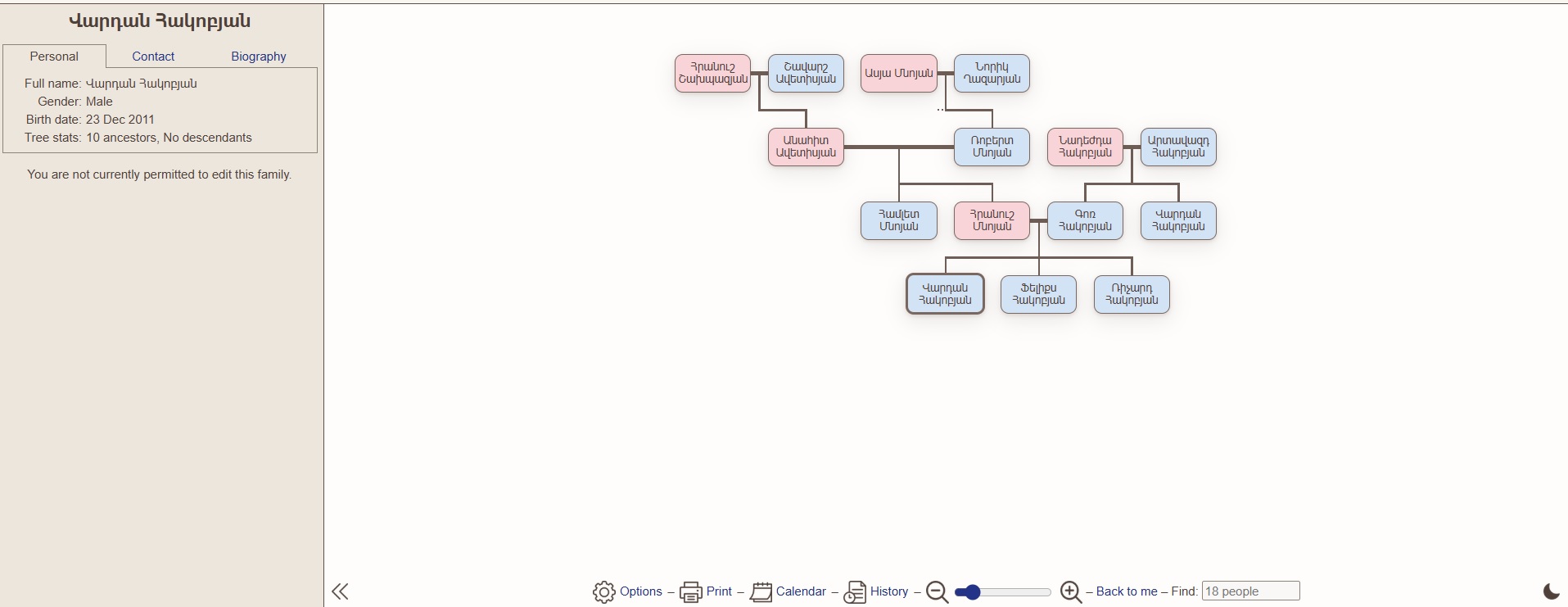 Օնլայն տոհմածառեր․ Վարդան Հակոբյան